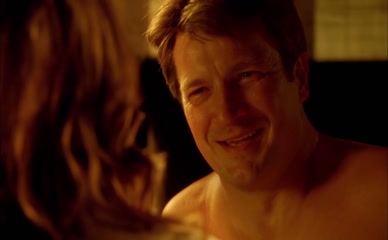 NATHAN FILLION NUDE/SEXY SCENE IN CASTLE