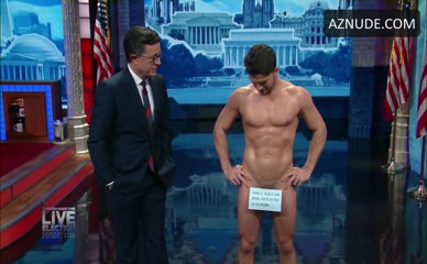 DAN DEXTER NUDE/SEXY SCENE IN STEPHEN COLBERTS LIVE ELECTION NIGHT DEMOCRACYS SERIES FINALE  WHOS GOING TO CLEAN UP THIS
